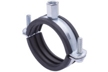 SPLIT PIPE GALV CLAMP & RUBBER LINING 125-130mm M8/M10