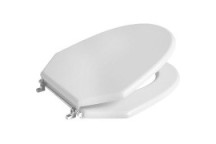 PENNYWARE 411-65733 LOTUS TOILET SEAT with CP HINGE WHITE