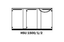 SINK UNIT WITH HINGED DOORS DCB 1500x535mm