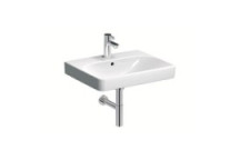 GEBERIT 500.229.01.1 SMYLE SQUARE WASH HAND BASIN 1TH O/FLOW 600mm