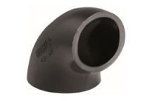 GEBERIT HDPE BEND REDUCED 50x40mm 90deg 361.872.16.1