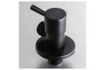 GIO A277/MB ROUND QUARTER TURN ANGLE VALVE BLACK