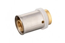 PEXMAN END CAP STOPPER PLUG BRASS 25mm CRIMPED