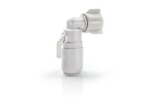 SPEEDFIT PLASTIC ANGLE SERVICE VALVE with TAP CONN 15SVBTC-W 15mm