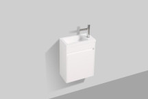 CLEAR CUBE ENZO SINGLE DOOR CABINET & BASIN COMBO WHITE 400x220x520mm