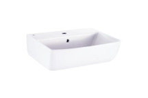 COBRA ARRIVE SQUARE WALL HUNG BASIN 1TH WHITE 530x435x196mm