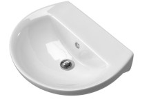 PLUMLINE MERU THIN RIM BASIN PP 500X405mm WHITE (BOXED)