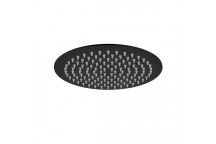 PLUMLINE ULTRATHIN MATT BLACK ROUND SHOWER ROSE 250mm