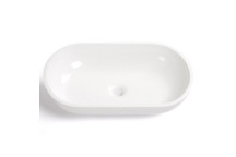 CLEAR CUBE FLORENCE/PICASSO BASIN (NO O/FLOW)WHITE GLOSS 540x340x120mm