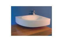 CRYSTALLITE CORNER BASIN WHITE 450x445x100