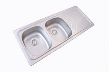 PLUMLINE NDLOVU S/STEEL DEB INSET SINK 1200x500mm excl 90mm WASTE
