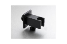 GIO WA-002/MB SQUARE WALL OUTLET ELBOW WITH BRACKET BLACK