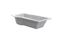 LUXIMO TOKYO RIGHT HAND SHOWER BATH 1700X750 BM48 WHITE