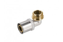 PEXMAN MALE ELBOW BRASS 20x3/4 CRIMPED