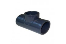 uPVC S/WELD REDUCING TEE 50x25mm PLAIN GREY