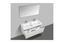 CLEAR CUBE MILAN WALLHUNG CABINET ONLY WHITE (1 DRAWER) 1200x480x400mm