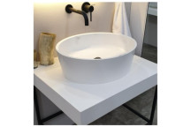 CRYSTALLITE NAVEEN FREE STANDING BASIN WHITE 540x448x170