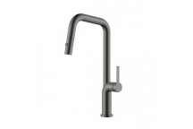 MERELLI DUO2 SINK MIXER & PULL-OUT NOZZLE 1TH GUN METAL S/S