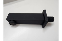 GIO A108/MB SQUARE WALL SPOUT 120MM CP MATT BLACK