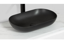 CLEAR CUBE LAVELLO BASIN (NO OVERFLOW) MATT BLACK 540x340x120mm
