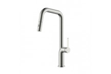 MERELLI DUO2 SINK MIXER & PULL-OUT NOZZLE 1TH BRUSHED S/S