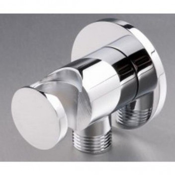 GIO WA-003 ROUND WALL OUTLET ELBOW WITH BRACKET
