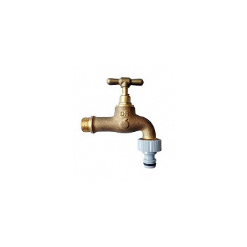 PLUMLINE RB HOSE BIBTAP INCL KWIK HOSE-COUPLING LP 15mmX3/4