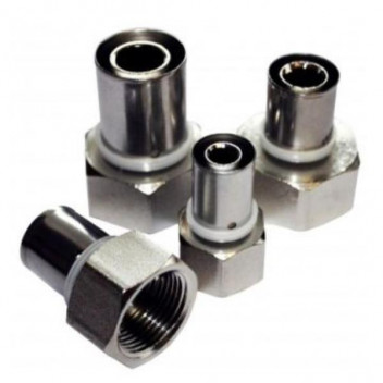 RIFENG STRAIGHT FEMALE ADAPTOR BRASS 25x1 CRIMPED