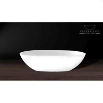 CRYSTALLITE RHEA FREE STANDING BASIN WHITE 540x288x140