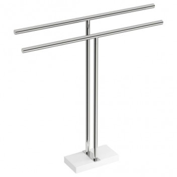BATHROOM BUTLER 9185POLS DOUBLE TOWEL STAND - 900MM POLISHED
