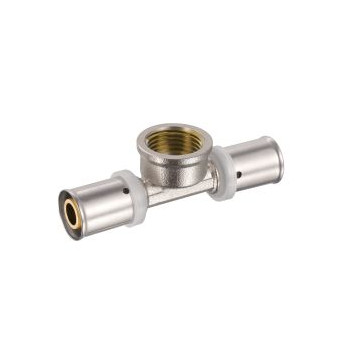 PEXMAN FEMALE TEE BRASS 25x1/2 CRIMPED