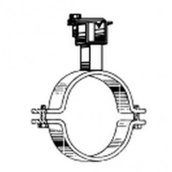 VALSIR VS0420165 RAINPLUS GALV PIPE CLIP 90mm FOR OVERHEAD SUPPORT BAR