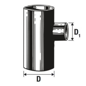 VALSIR VS0313010 HDPE REDUCING JUNCTION 75X63mm 88deg 30\'