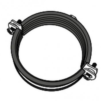 VALSIR VS0396092 GALV PIPE CLIP M10 WITH ANTI VIBRATION STRIP 160mm