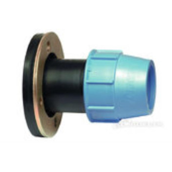 HDPE COMPRESSION FLANGE ADAPTOR INCL BACKING RING T10 90x3