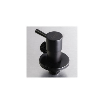 GIO A277/MB ROUND QUARTER TURN ANGLE VALVE BLACK