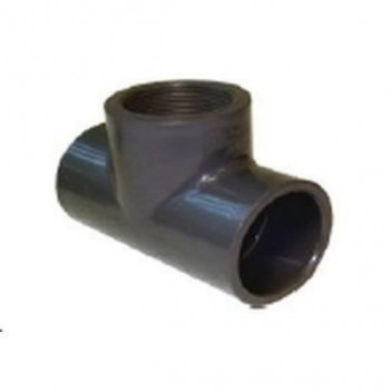uPVC S/WELD FEMALE TEE 50x1.1/2 GREY