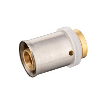 PEXMAN END CAP STOPPER PLUG BRASS 25mm CRIMPED
