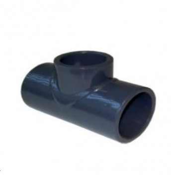 uPVC S/WELD REDUCING TEE 50x20mm PLAIN GREY
