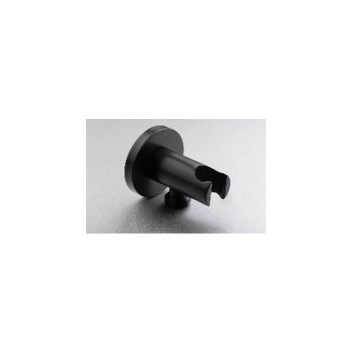 GIO WA-003/MB ROUND WALL OUTLET ELBOW WITH BRACKET BLACK
