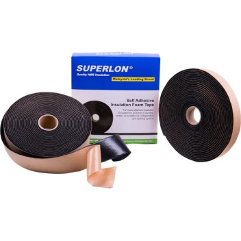 SUPERLON LAGGING INSULATION TAPE ROLL BLACK 10mx3mmx40mm