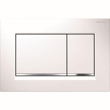 GEBERIT 115.883.KJ.1 SIGMA 30 DUAL FLUSH ACTUATOR WHITE/SHINY/WHITE