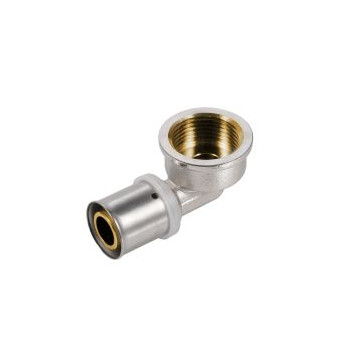 PEXMAN FEMALE ELBOW BRASS 16x3/4 CRIMPED
