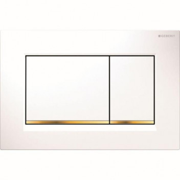 GEBERIT 115.883.KK.1 SIGMA 30 DUAL FLUSH ACTUATOR WHITE/GOLD/WHITE