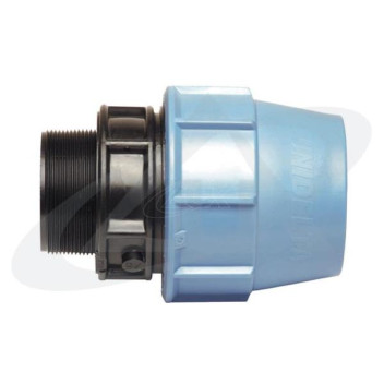 HDPE COMPRESSION ADAPTOR BSP MALE 90X4