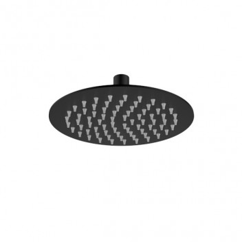 PLUMLINE ULTRATHIN MATT BLACK ROUND SHOWER ROSE 200mm