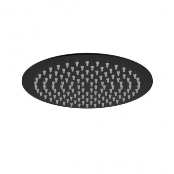 PLUMLINE ULTRATHIN MATT BLACK ROUND SHOWER ROSE 250mm