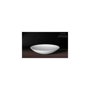 CRYSTALLITE SHALLOW OVAL FREE STANDING BASIN WHITE 510x440x82