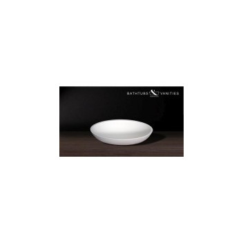 CRYSTALLITE PEBBLE FREE STANDING  BASIN (SMALL) WHITE 405x340x145