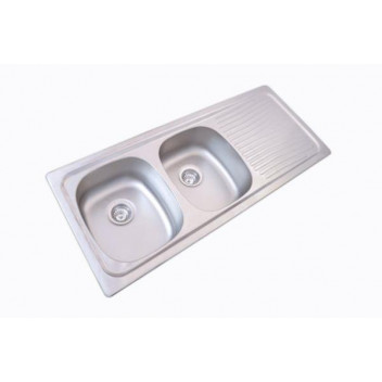 PLUMLINE NDLOVU S/STEEL DEB INSET SINK 1200x500mm excl 90mm WASTE